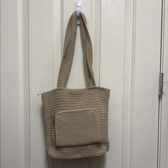 Beige Knit Tote Bag - Picture 2 of 6